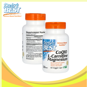 Doctors Best Ph | Doctors Best CoQ10 L-Carnitine Magnesium 90 Veggie Caps Helps Support Energy Muscle Mass and Muscle Recovery Dietary Supplement
