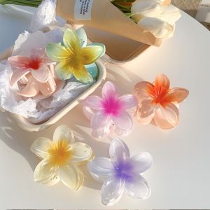 Kẹp tóc hoa sứ kẹp tóc dễ thương kẹp tóc xinh Hàn Quốc kẹp hoa sứ nhựa bản to nhiều màu sắc - Alice Store