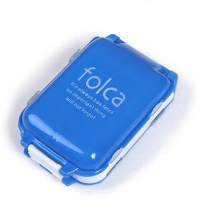 ::TaladnadOnline:: Folca Pill Box กล่องยา 8 ช่อง ตลับยา ทรงสี่เหลี่ยม สไตล์ญี่ปุ่น ตลับใส่ยา กล่องใส่ยาแบบพกพา กล่องยาพกพา ตลับใส่ยาแบบพกพา