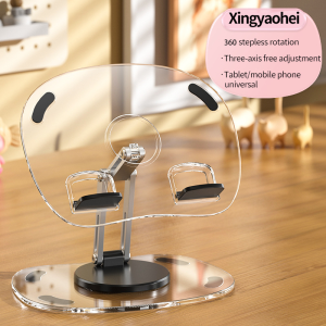 🚚SG Seller🚚 360° Rotating Mobile Phone Stand Multi-Functional Flat Support Stand Retractable Mobile Phone Stand Desktop