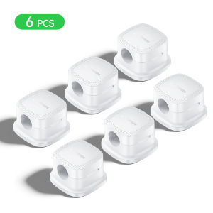 Rocoren 6 cái Bộ Kẹp giữ dây cáp MAG/netic Clip dụng cụ giữ dây dưới bàn quản lý cáp dây KEEPER tự tự dính kẹp dây cáp điện thoại