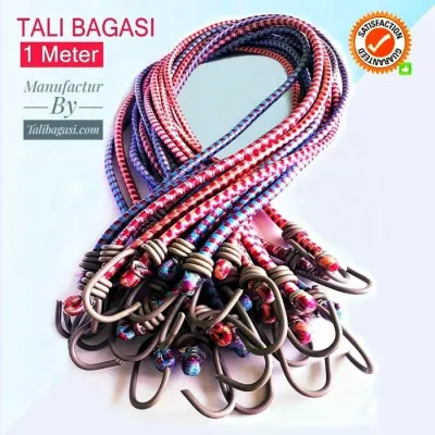 Tali Bagasi Motor 1Meter 1 Meter 1M 1 Mtr/Tali Karet Pengikat Barang Motor Kuat Elastis