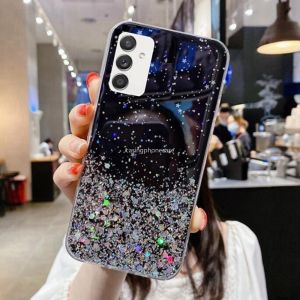 Cho Samsung Galaxy A55 A35 A15 a05s A05 M54 M34 M14 A24 A34 A54 A14 a04e A04 4G 5g vỏ mềm sang trọng long lanh Ốp trang sức rõ ràng minh bạch chống sốc bầu trời đầy sao TPU lưng bằng silicon