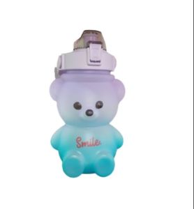 Botol Minum Anak Motif Beruang Smile 1300ml dengan Tali & Stiker 3D