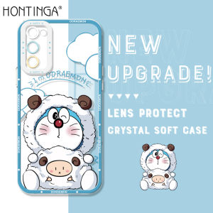 Hontinga Casing Case For Samsung Galaxy S25 S24 S23 FE 5G S22 Ultra 5G S25+ S23 S21 Ultra S22 Plus 5G S24+ S22+ 5G S21 plus S21 FE 5G S20 FE 5G Case Transparent Clear Case Anime Doraemon Soft Silicone Shockproof Rubber Cases Phone Casing Softcase