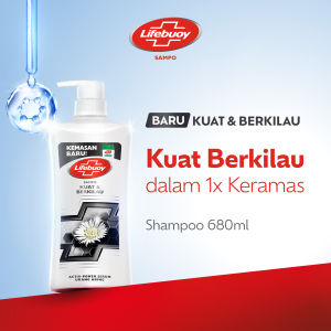 Lifebuoy Shampoo Kuat & Berkilau 680ml - Strong & Shiny Lawan Kuman Penyebab Masalah Rambut & Rambut Kusam