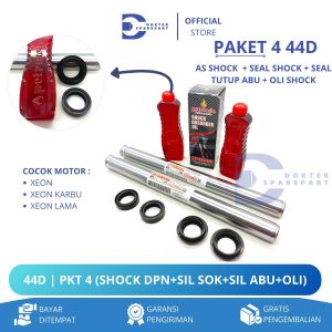 44D (PAKET 4 HEMAT) AS SHOCK DEPAN + SEAL SOK + SEAL ABU + OLI SOK XEON KARBU / SOK / SKOK / SIL
