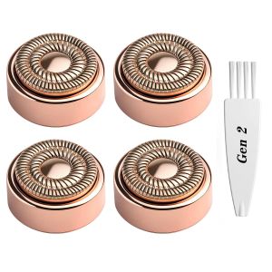 4 Pack Replacement Heads Gen 2 Compatible with Flawless Facial Hair Remover Replacement Blades Heads Compatible with Flawless Generation 2