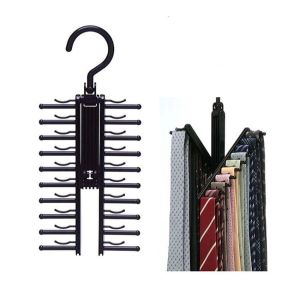 【Local Warehouse】Belt Hanger Rack Tie Hanger Scarf Rack 360 Degree Rotating Belt Scarves Hook Hanger Holder Organizer Adjustable Cross Ties-Hanger-Holder