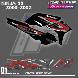 NINJA SS 2000 - 2002 ORIGINAL  (COD) STIKER STRIPING MOTOR KAWASAKI NINJA SS 2000 - 2002- STIKER LIST STIKER MOTOR DESAIN RACING HOLOGRAM DAN TRANSPARAN BISA COD IP.KODE 01