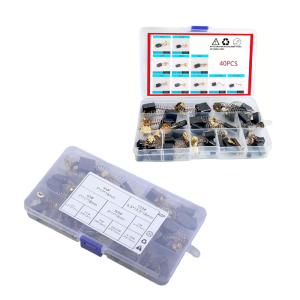 40Pcs/set Electric Motor Carbon Brushes 10 Different Sizes for Replacement Repair Power Tool Maintenance Part