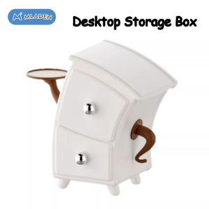 MLADEN Mini Desktop Storage Box Entrance Key Storage Box Desk Dustproof Organizer Box Cosmetic Organizer