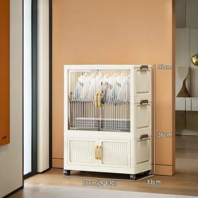 【2026 new model】Folding Wardrobe Storage Childrens wardrobe Transparent double door wardrobe Storage Organizer