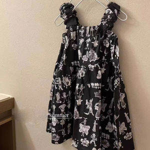 LS Show Korean Style Dress for Childrens Clothing Girls Vacation Style Suspender Dress Summer Girl Baby Cute Dress Fairy Dress