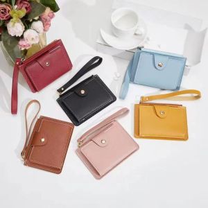 SPSBAGS#8021  FASHIONABLE  CARD HOLDER WALLET FOR WOMEN LEATHER MATERIAL WITH HANDLE