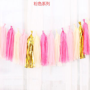 Birthday party decorations paper tassels wedding decorations kindergarten decorations balloon garlands paper streamers diy Tassels and ribbons hang down