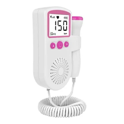 doudou เครื่องวัดอัตราการเต้นของหัวใจของทารกในครรภ์ Doppler ที่ฟังเสียงหัวใจทารกในครร จอแสดงผล LED