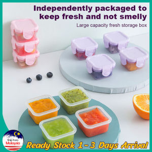 60ML Baby Food Snack Milk Powder Storage Cups Container Storage Box Food Storage Box Tupperware Peti Simpanan Segar Tidak Bocor Air transparent crisper with lid Airtight Kotak Makanan Bayi 婴儿辅食盒