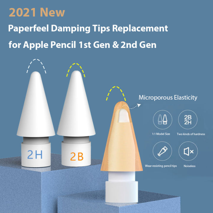 2021 New Pencil Tips For Apple Pencil 1 2, Double-Layered Paperfeel ...
