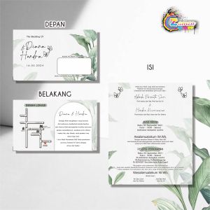 (50 PCS) Undangan Pernikahan Lipat LA F