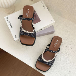 [Free Shipping] Floral Print Sandals And Slip-On Sandals For Women Summer 2026 New Style Versatile With Dresses