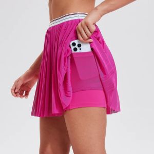 VITALINOVO Womens Pleated Tennis Skirt Golf Skorts for Woman High Waisted Built-in Shorts Dance Skirts Mesh Pleated Layered2026