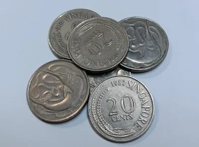 Singapore old 1st First Series (Swordfish) - 20 Cents Coin
