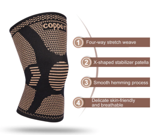 -1 Cái Bó Gối Dùng Bảo Vệ Đầu Gối Copper Hỗ Trợ Khi Chơi Thể Thao Hạn Chế Chấn Thương Rất Hữu Ích