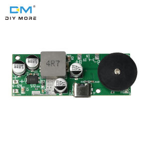 diymore DC-DC 3.7V to 9V/12V Stepless Speed Regulation Fan Board 12W Small Fan Circuit Board Boost Module Type C