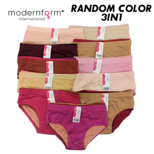 Modernform (P0327) Panties Cotton Fabric Confortable Briefs Design - Random Colour (3 Pcs/Set)