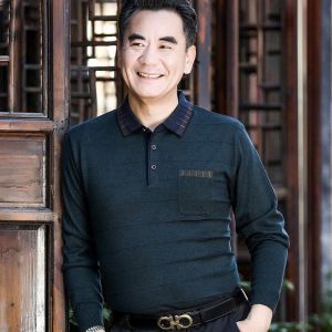 Áo Thun Nam Trung Niên Dài Tay AZILA Cao Cấp Chuẩn Hàng Nhập Áo Thu Đông Có Cổ Tặng Bố Chất Đẹp Không Xù Vải