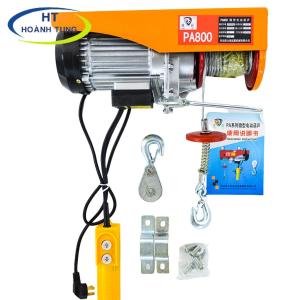Tời nâng điện treo PA800 pả lăng điện mini nâng hạ vật liệu xây dựng cáp 18 mét