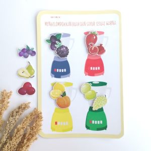 Neenkids Mainan Montessori Menempel Puzzle Edukasi Anak Paud Worksheet Souvenir Ulang Tahun Hadiah Anak Busy Page Busy Book Busy Board Peraga Mainan Pretend Play Stimulasi Motorik Kognitif Aktifitas Anak Usia Dini Menempel Mengenal Warna Di Blender Kecil