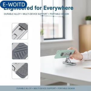 E-WOITD Mini máy tính xách tay đứng Kẽm hợp kim có thể điều chỉnh chiều cao có thể gập lại chân chống trượt chủ cho du lịch chuyến đi kinh doanh