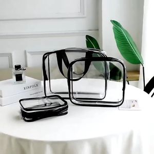 Transparent Cosmetic Bag PVC Pouch Women Zipper Beauty Case Make Up Travel Organizer Clear MakeupBag COD