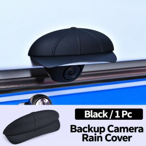 FEELDG Nhiều góc độ Vỏ che mưa cho camera lùi xe ô tô Hình dạng mũ Phổ quát Tấm chắn mưa cho camera hành trình ô tô Silicone Tấm chắn mưa cho camera ô tô Camera gắn ngoài xe.