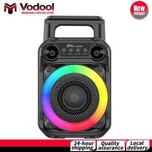 Wireless Speaker Stereo Sound Karaoke Speaker RGB Lights Outdoor Speaker with Microphone Suitable for Home Theater Outdoor Dance Party
