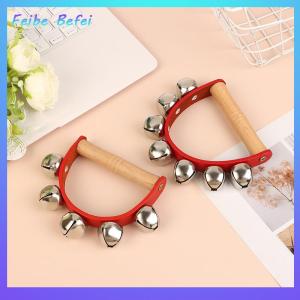 [Feibe Befei] Handbell Hand Bells With 5pcs 7pcs Jingle Bells Wood Handle Musical Instrument Bell Toy Gift For School Music Class Home Daycare