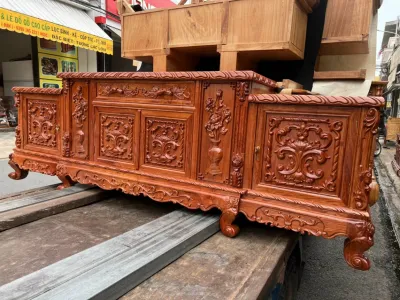 Kệ cóp ti vi hoa lá tâykệ gỗ để tivi để phòng khách mẫu mã sang trọng ngang 1m6-1m8-2m-2m2 (FREESHIPM 70 KM )