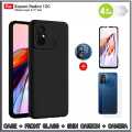 Paket 4in1 Case Xiaomi Redmi 12C A1 A2 Casing Cover Free Tempered Glass Layar Dan Camera + Garskin. 