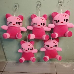 Boneka HELLO KITTY gantungan kaca mobil (12pcs) gratis tempelan cop kaca