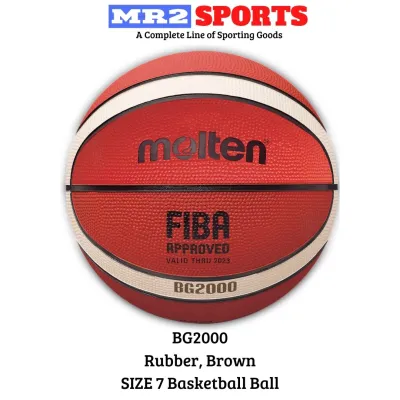 BG2000 Size 7 Premium Rubber Basketball Ball Brown Color Indoor/Outdoor Basket ball