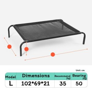 PETCARE Elevated Dog Bed for Large Dogs Waterproof Cooling Elevated Mesh Fabric Elevated Pet Camp Bed Dog Camping Beach Hammock Pet Cot Puppy Indoor Outdoor Mat Pet Accessories Pet Bed Dog Bed Large Cat Sleeping Bed Elevated Dog Bed Dog Sleeping Bed