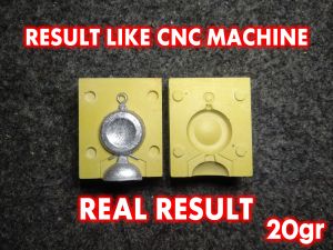 Molding Cetakan Bandul Timah Pemberat Pancing Model Koin 20gr