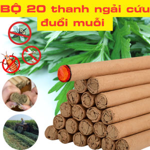 Nhang ngải cứu đuổi muỗi20 cây Nhang đuổi muỗi thảo dược tự nhiên an toàn tặng đế gỗ cắm