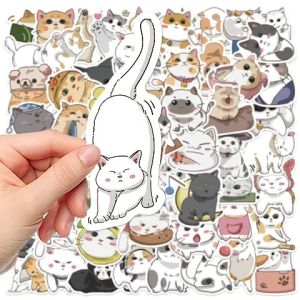 50Pcs Funny Cats Emoji Stickers DIY Luggage Stickers Laptop Refrigerator Waterproof Doodle Decals Stickers Waterproof