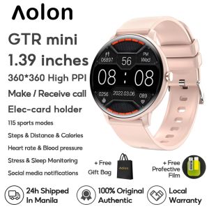 Aolon GTR Mini SmartWatch 1.39 inch Bluetooth Call Heart Rate Blood Pressure DIY Wallpaper Sport Waterproof smart watch for men
