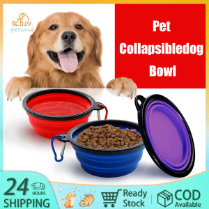 【PETZOOM】Dog Bowl Pet Travel Folding Bowl Pet Dog Cat Silicon Foldable Food Bowl