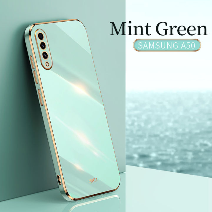 Samsung Galaxy A50 Case Luxury Plating Casing SamsungA50 A50 Soft TPU 6D  Shockproof Back Phone Cover