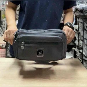 LINGKUB ผ้านาโน ขนาด 10 นิ้ว กระเป๋าคาดเอว 6 ช่องซิป พ่อค้า แม่ค้า